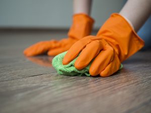 Cleaning dust after renovation in New York